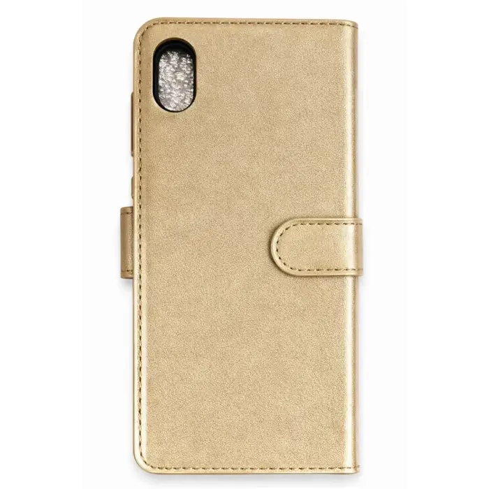 Newface Apple iPhone XS Max Trend S Plus Kapaklı Kılıf - Gold