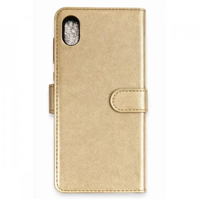 Newface Apple iPhone XS Max Trend S Plus Kapaklı Kılıf - Gold