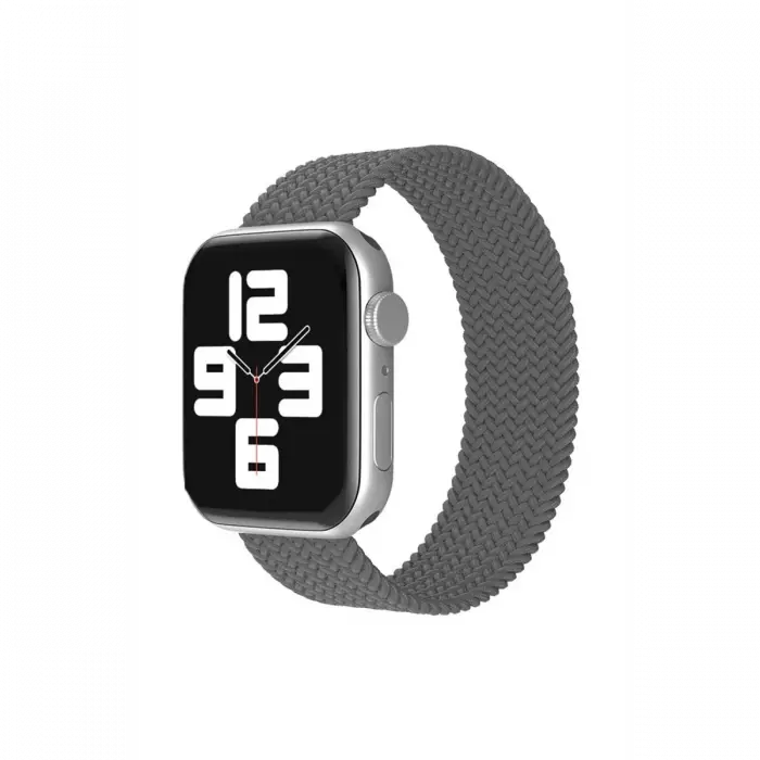 Newface Apple Watch 38mm Ayarlı Solo Silikon Kordon - Gri