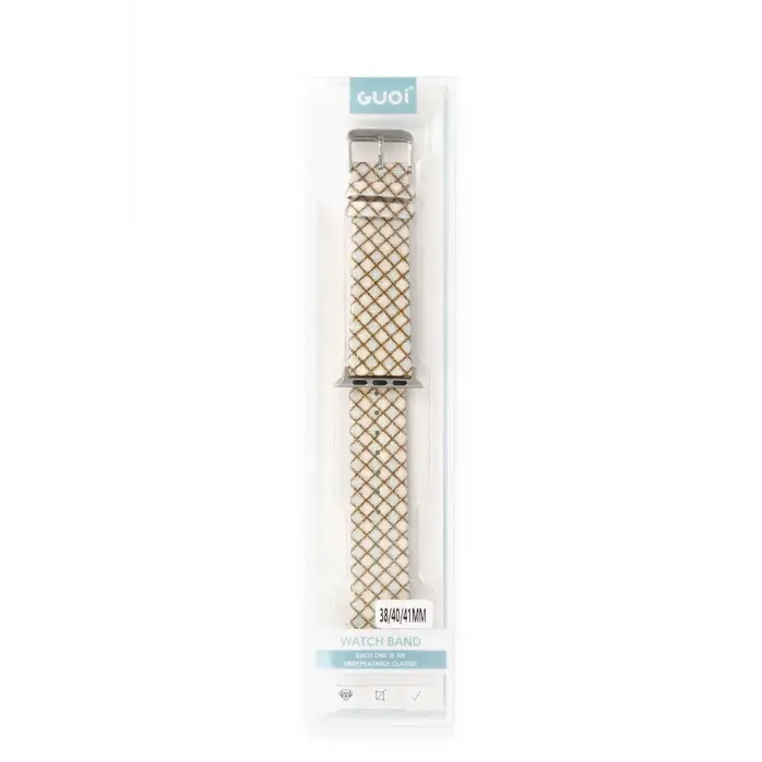 Newface Apple Watch 38mm Karo Motif Kordon - Mavi