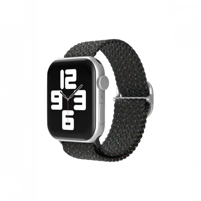 Newface Apple Watch 38mm Star Kordon - Benekli Siyah