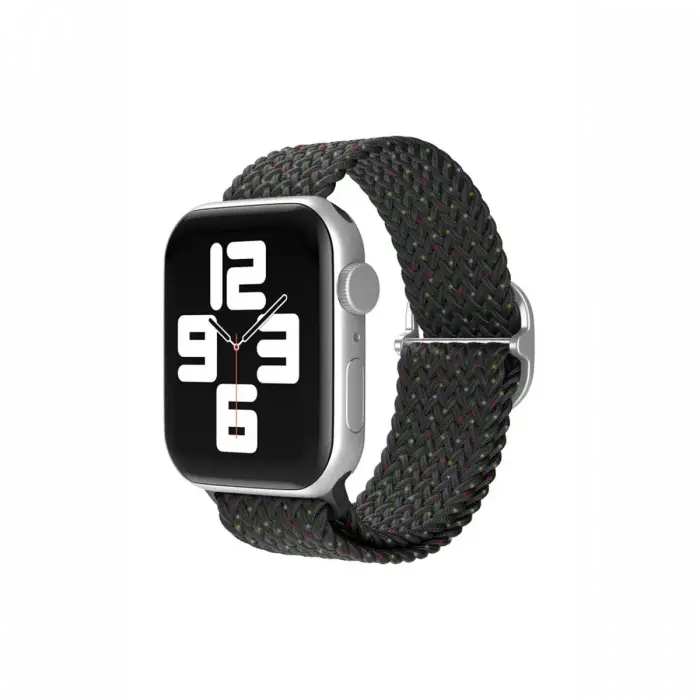 Newface Apple Watch 38mm Star Kordon - Benekli Siyah