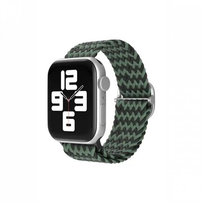Newface Apple Watch 38mm Star Kordon - Zigzag Yeşil-Siyah