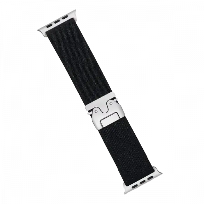 Newface Apple Watch 42mm Forest Kumaş Kordon - Siyah