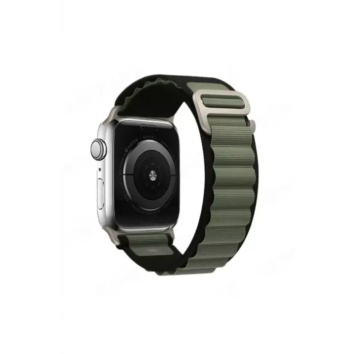 Newface Apple Watch 42mm Mountain Kordon - Siyah-Yeşil