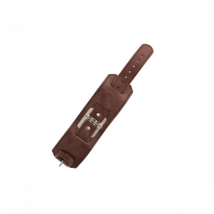 Newface Apple Watch 42mm NL17 Deri Kordon - Mürdüm