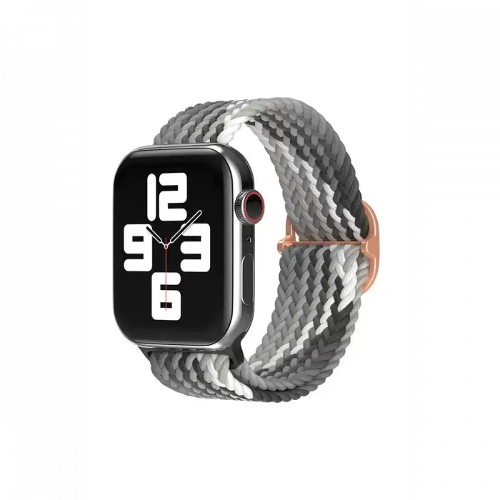 Newface Apple Watch 42mm Star Kordon - Gri-Siyah