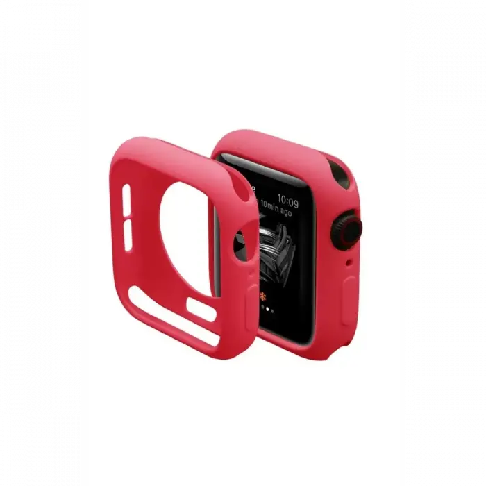 Newface Apple Watch 44mm Silikon Alt Kasa - Kırmızı