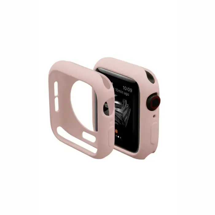 Newface Apple Watch 44mm Silikon Alt Kasa - Pudra