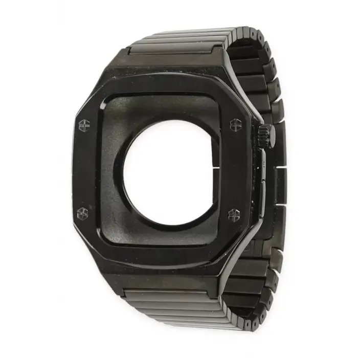 Newface Apple Watch 45mm KR409 Metal Kordon - Siyah