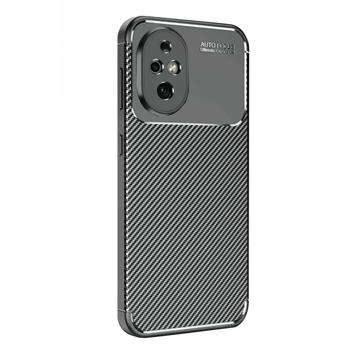 Newface Honor 200 Kılıf Auto Focus Karbon Kapak - Siyah