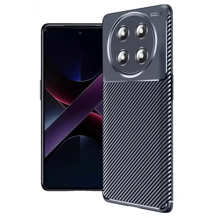 Newface Honor Magic 7 Lite Kılıf Auto Focus Karbon Kapak - Lacivert