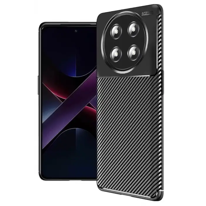 Newface Honor Magic 7 Lite Kılıf Auto Focus Karbon Kapak - Siyah