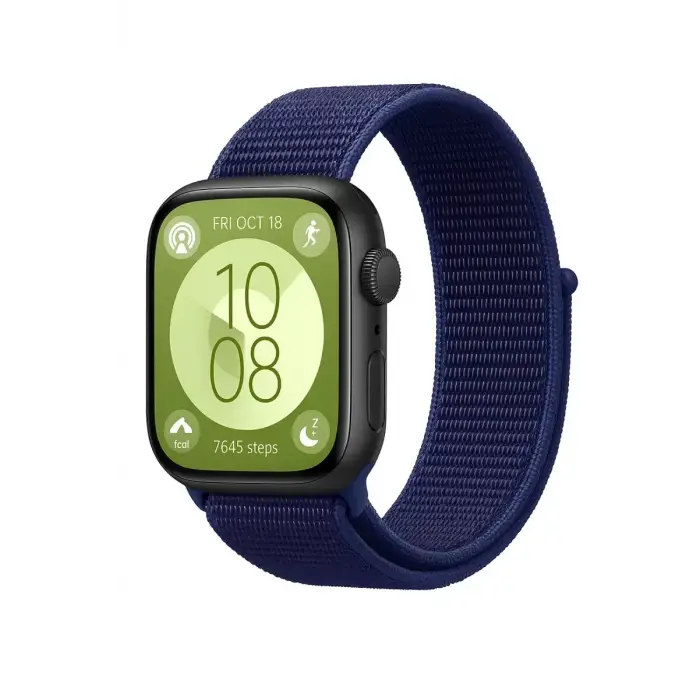 Newface Huawei Fit 4 Hasırlı Cırtcırtlı Kordon - Lacivert-Mürdüm