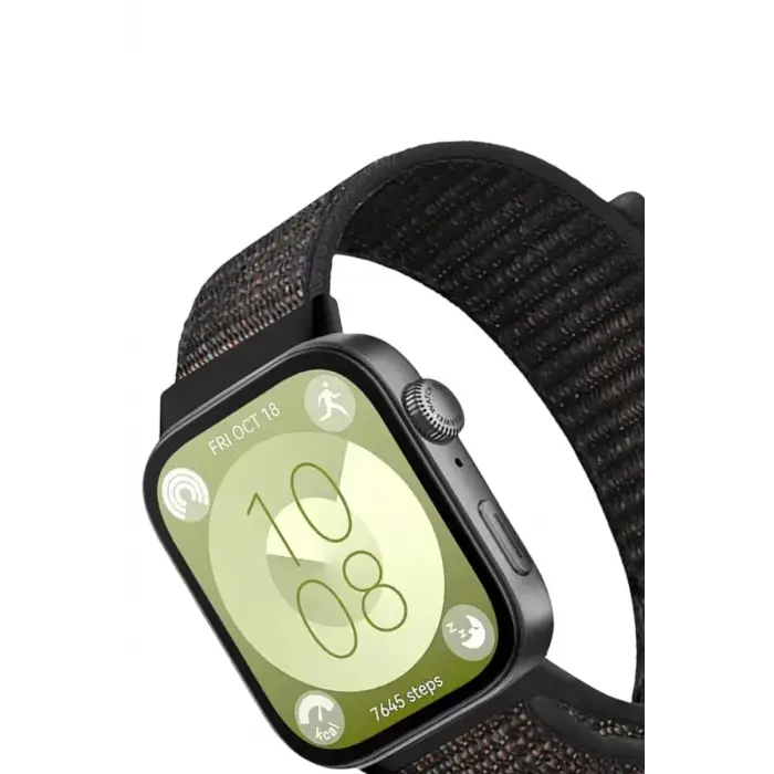 Newface Huawei Fit 4 Hasırlı Cırtcırtlı Kordon - Siyah