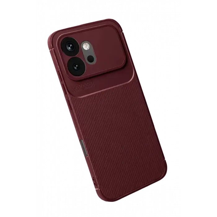 Newface Huawei Honor 600 Auto Focus Karbon Kapak - Bordo