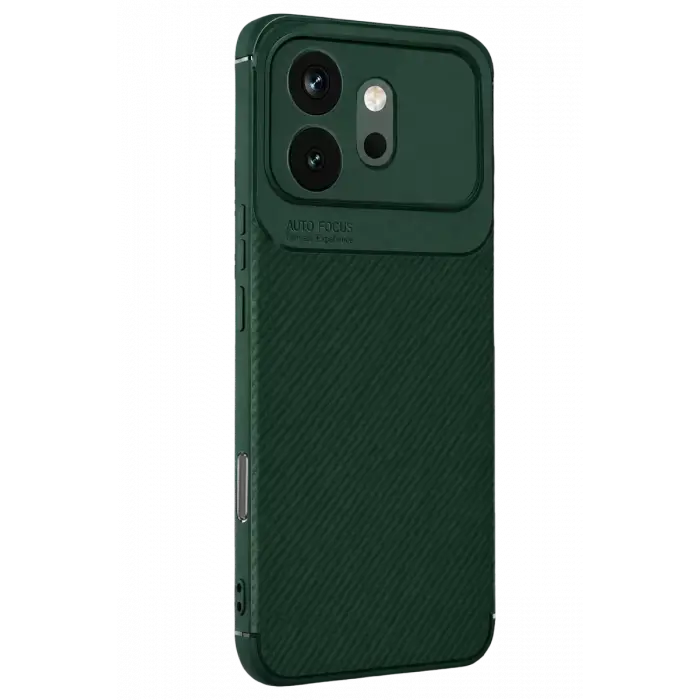 Newface Huawei Honor 600 Auto Focus Karbon Kapak - Koyu Yeşil