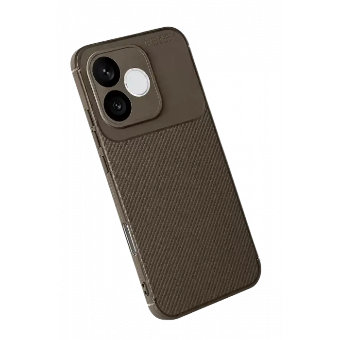 Newface Huawei Honor 600 Lite Auto Focus Karbon Kapak - Kahverengi