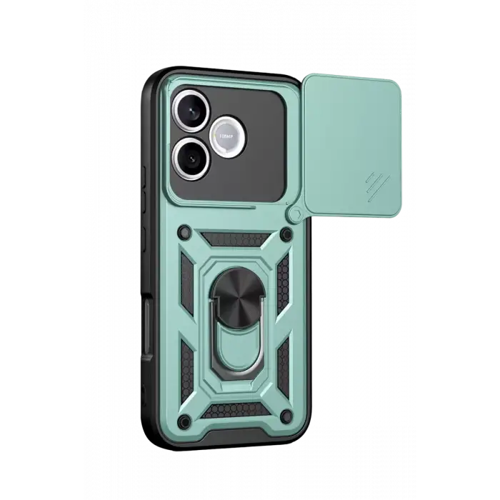 Newface Huawei Honor 600 Lite Pars Lens Yüzüklü Silikon - Yeşil