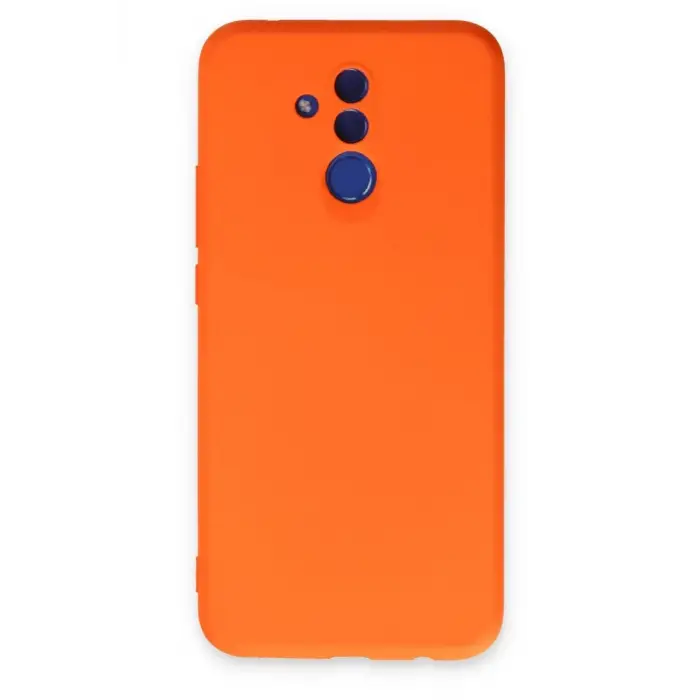 Newface Huawei Mate 20 Lite Kılıf Nano içi Kadife Silikon - Turuncu