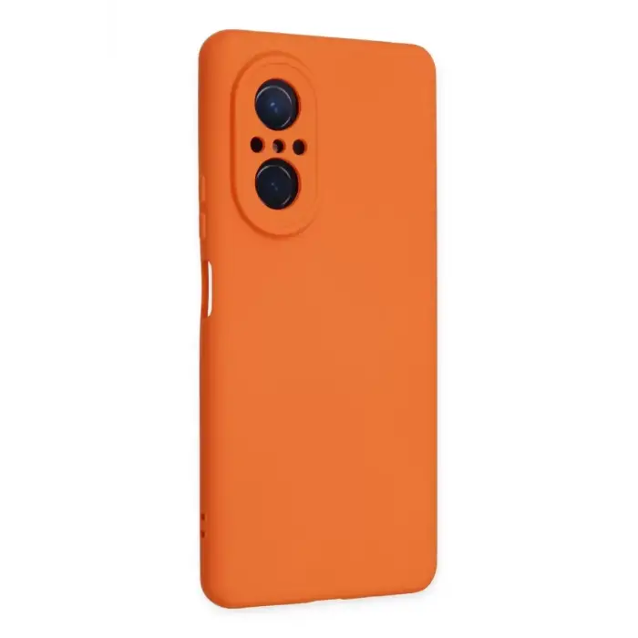 Newface Huawei Nova 9 SE Kılıf Nano içi Kadife Silikon - Turuncu