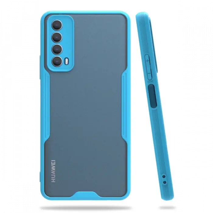 Newface Huawei P Smart 2021 Kılıf Platin Silikon - Mavi