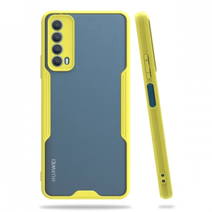 Newface Huawei P Smart 2021 Kılıf Platin Silikon - Sarı