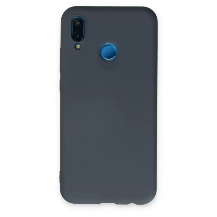 Newface Huawei P20 Lite Kılıf Nano içi Kadife Silikon - Gri