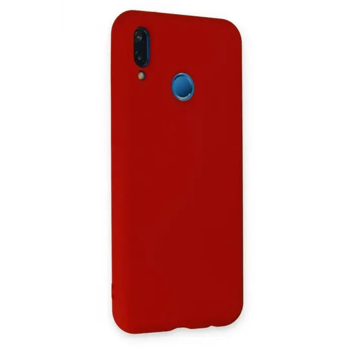 Newface Huawei P20 Lite Kılıf Nano içi Kadife Silikon - Kırmızı
