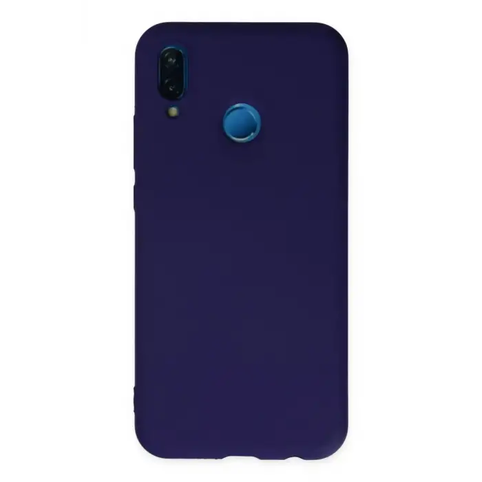 Newface Huawei P20 Lite Kılıf Nano içi Kadife Silikon - Mor