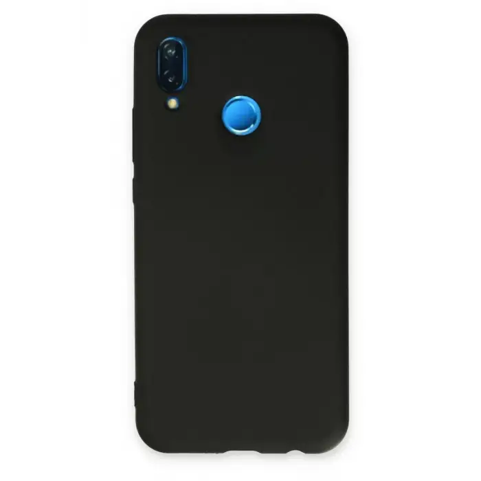 Newface Huawei P20 Lite Kılıf Nano içi Kadife Silikon - Siyah