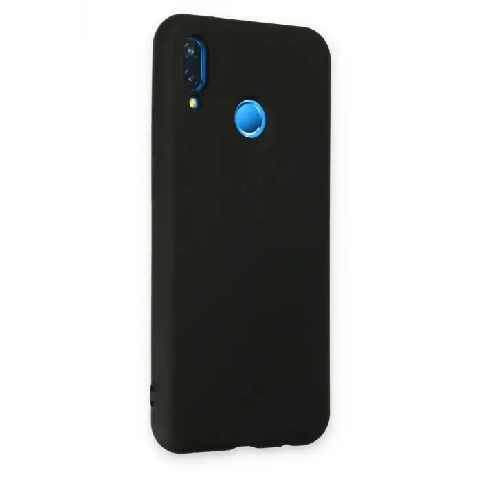 Newface Huawei P20 Lite Kılıf Nano içi Kadife Silikon - Siyah