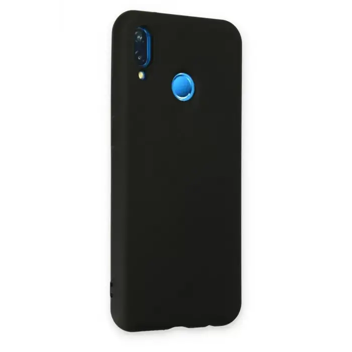 Newface Huawei P20 Lite Kılıf Nano içi Kadife Silikon - Siyah
