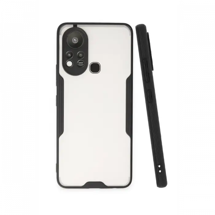 Newface İnfinix Hot 11s Kılıf Platin Silikon - Siyah