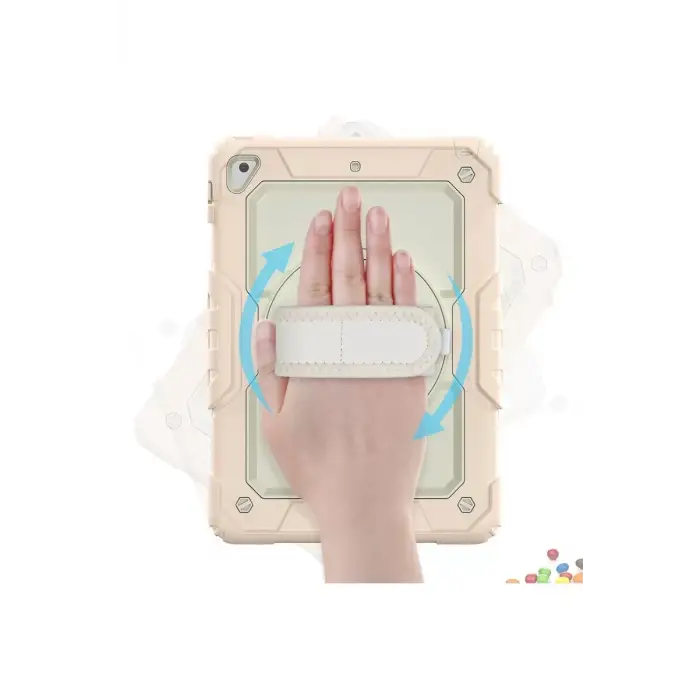 Newface Apple iPad 5 Air 9.7 Kılıf Strap New Tablet Kapak - Pembe
