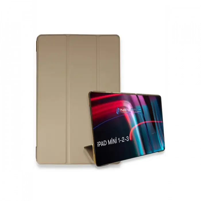 Newface iPad Mini 3 Kılıf Tablet Smart Kılıf - Gold