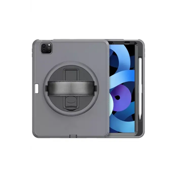 Newface Apple iPad Pro 11 (2018) Kılıf Hand Strap Tablet Kılıfı - Gri