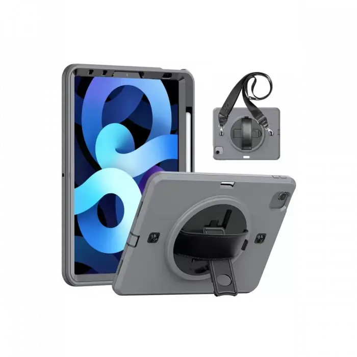 Newface Apple iPad Pro 11 (2020) Kılıf Strap-C Otterbox Tablet Kapak - Gri