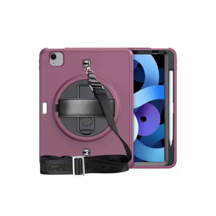 Newface Apple iPad Pro 11 (2020) Kılıf Strap-C Otterbox Tablet Kapak - Mürdüm