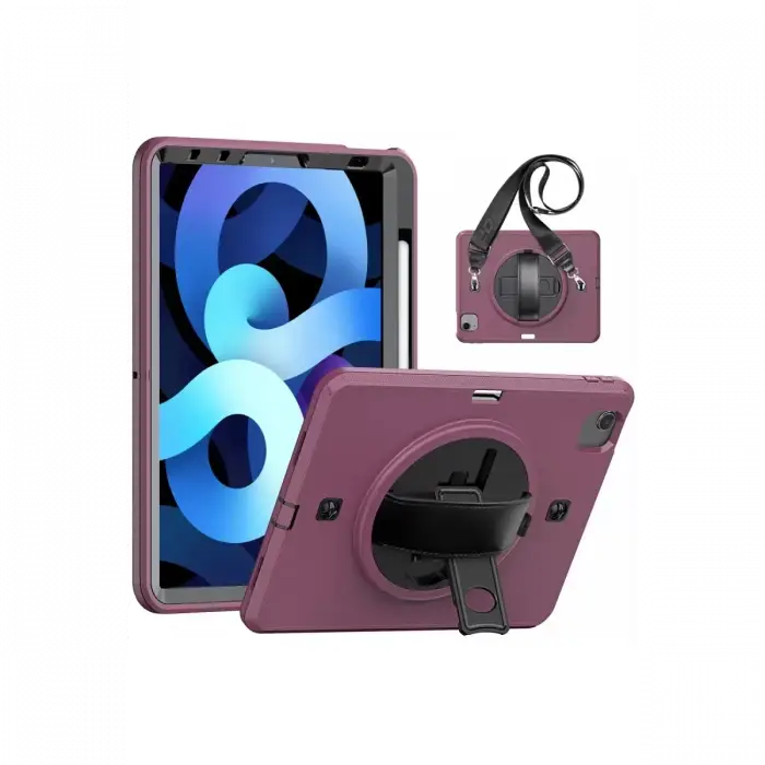 Newface Apple iPad Pro 11 (2020) Kılıf Strap-C Otterbox Tablet Kapak - Mürdüm