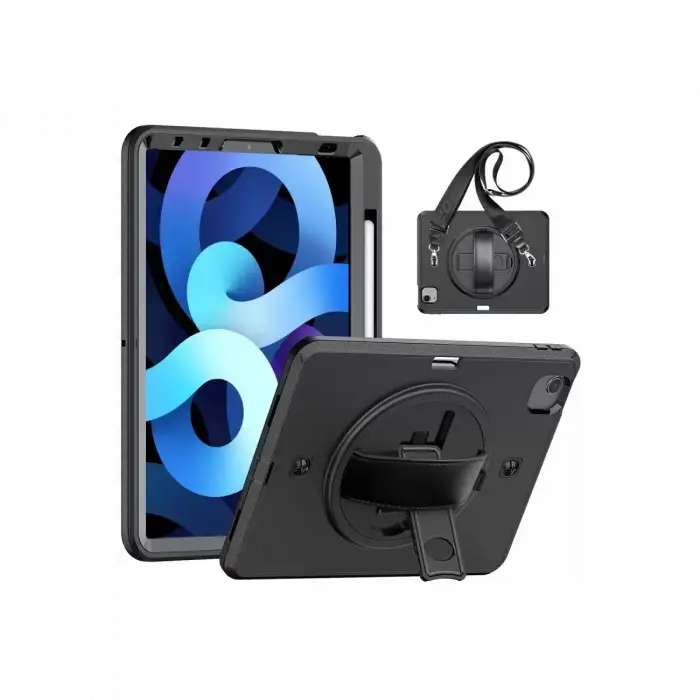 Newface Apple iPad Pro 11 (2020) Kılıf Strap-C Otterbox Tablet Kapak - Siyah