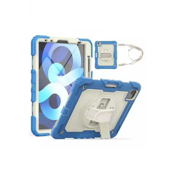 Newface Apple iPad Pro 11 (2020) Kılıf Strap New Tablet Kapak - Mavi