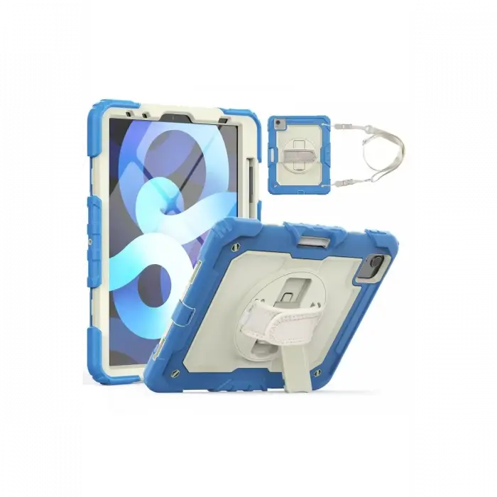 Newface Apple iPad Pro 11 (2020) Kılıf Strap New Tablet Kapak - Mavi