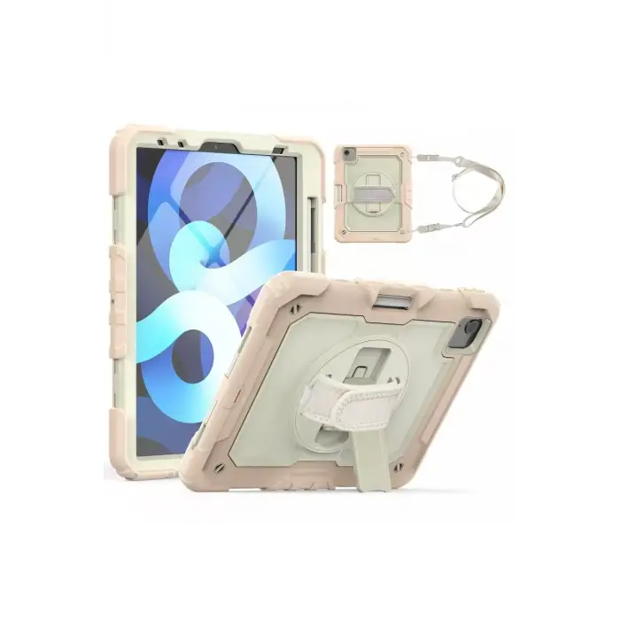 Newface Apple iPad Pro 11 (2020) Kılıf Strap New Tablet Kapak - Pembe