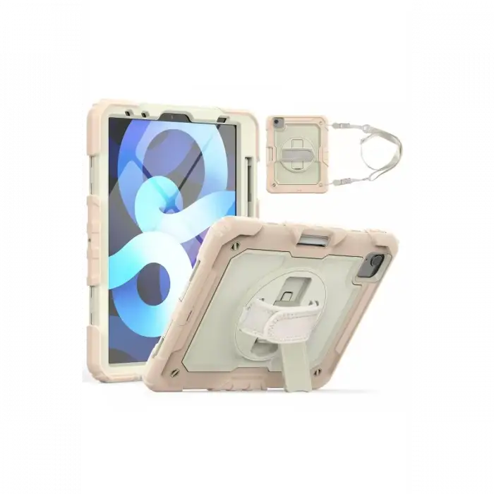 Newface Apple iPad Pro 11 (2020) Kılıf Strap New Tablet Kapak - Pembe