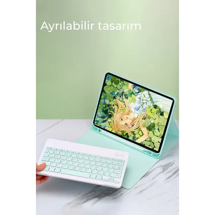 Newface iPad Pro 12.9 (2024) Kılıf KC01 Smart Klavyeli Tablet Kılıfı - Siyah