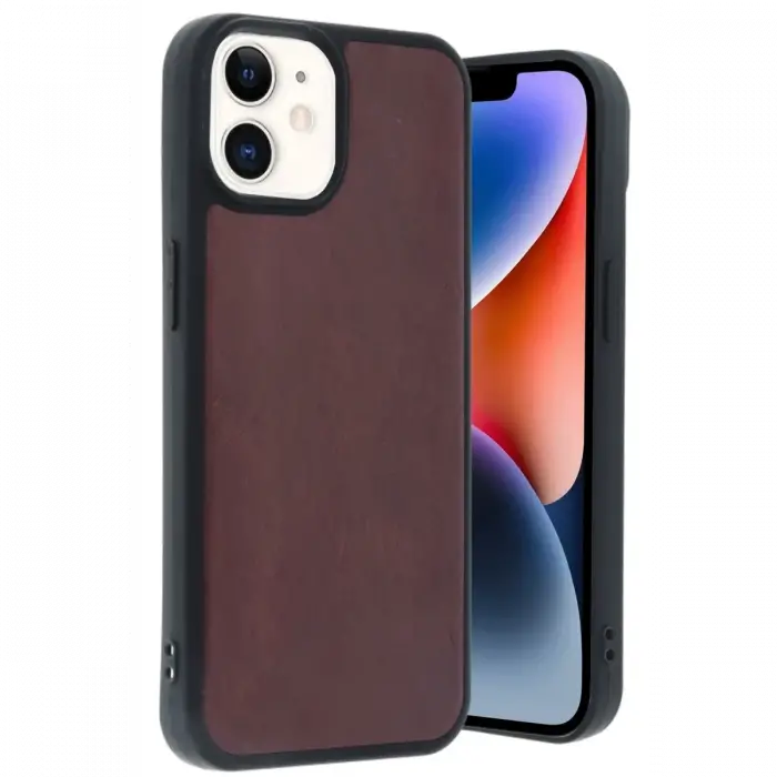 Newface iPhone 11 Kılıf Aras Deri Kapak - Bordo