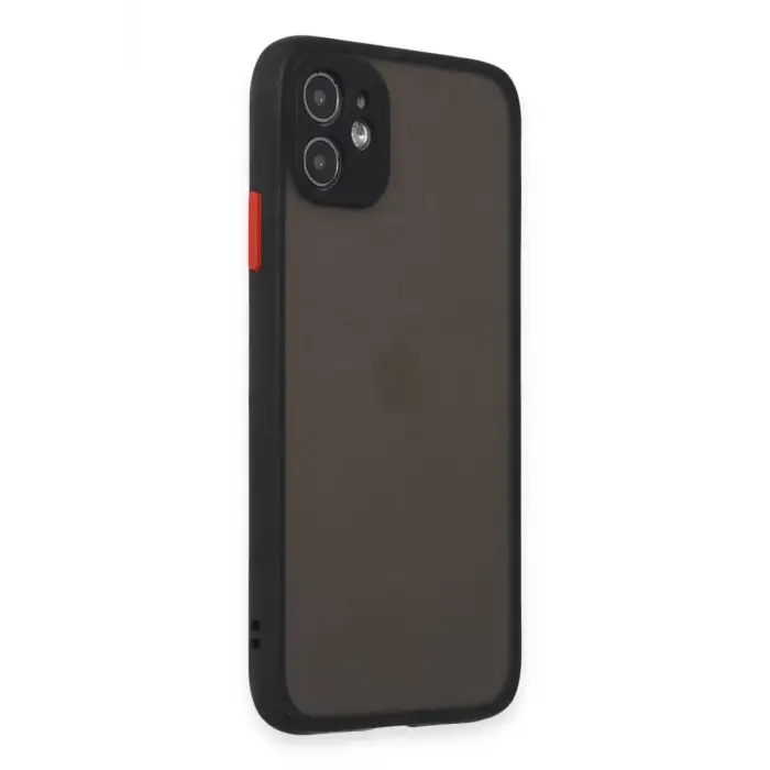 Newface Apple iPhone 11 Kılıf Montreal Silikon Kapak - Siyah