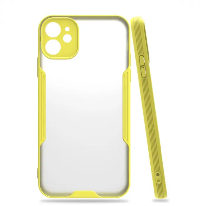 Newface iPhone 11 Kılıf Platin Silikon - Sarı