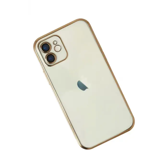 Newface Apple iPhone 11 Kılıf Razer Lensli Silikon - Gold